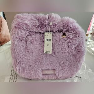 Melie Bianco Plush Lavender Shoulder Bag